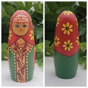 Matryoshka Music Toy Russian Chime Doll Soviet Era Vintage 1980s